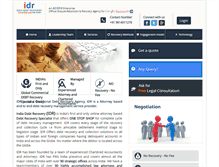Tablet Screenshot of indiadebtrecovery.com